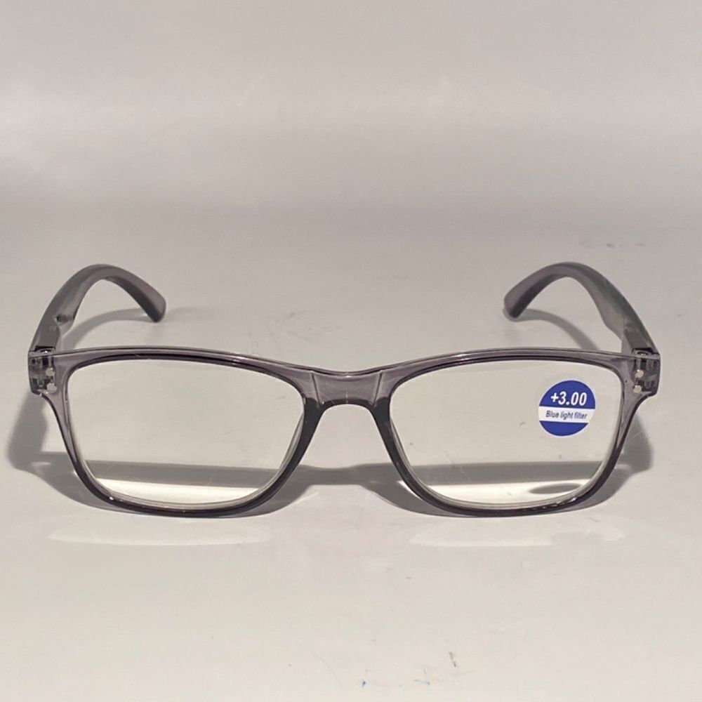 1445 Helen Reading Glasses 3.0 Readers Bluelight Filter Gray Frame NWT - Picture 9 of 9